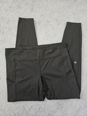 Lululemon | Speed Up Athletic Leggings Dark Olive Green lw5bmus Womens 12